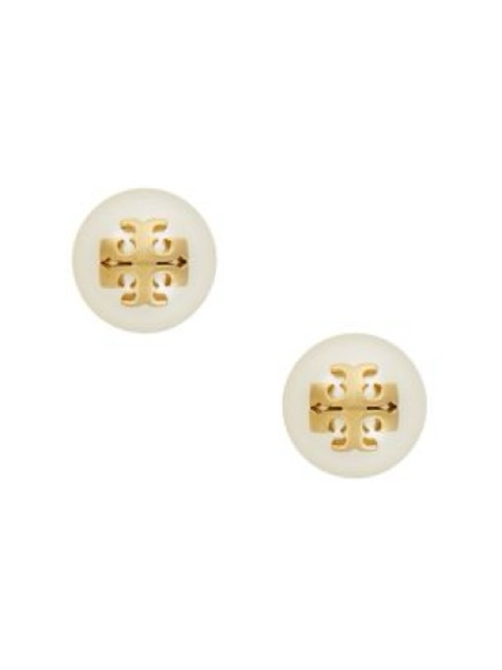 Tory Burch MOONDANCE PEARL STUD EARRINGS - Picture 2 of 2
